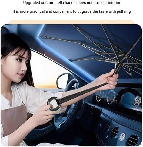 Premium Car Windshield Sun Shade Umbrella - Silver Heat Shield & UV Reflective Protector, Universal Fit (56"x31") for Rogue Altima Sentra Pathfinder Maxima Versa Accessories in Kuwait