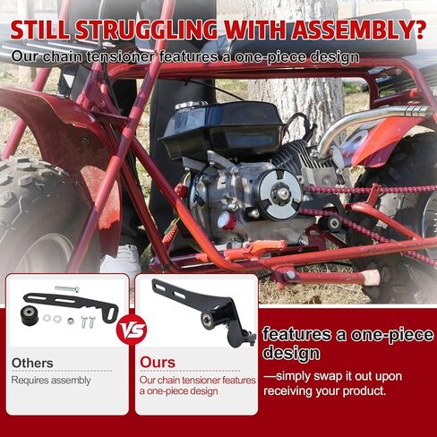 Upgraded Minibike Chain Tensioner Adjustment Bracket with Roller for Predator 212cc 79cc 196cc 224cc 236cc,GX160 GX200 Engine for Coleman CT200U CT200U-EX BT200X Baja Doodlebug DB30 Minibike Parts in Saudi Arabia
