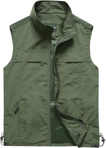 Gihuo Men's Lightweight Quick Dry Outdoor Multi Pockets Fishing Vest in Kuwait