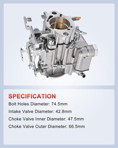 1 خنق كهربائي للمكربن ​​الأسطواني، مناسب لمحركات GMC Chevy 4.1L 250 Cu & 4.8L 292 Cu L6، الجزء # 7043014 7043017 7047314 in Kuwait