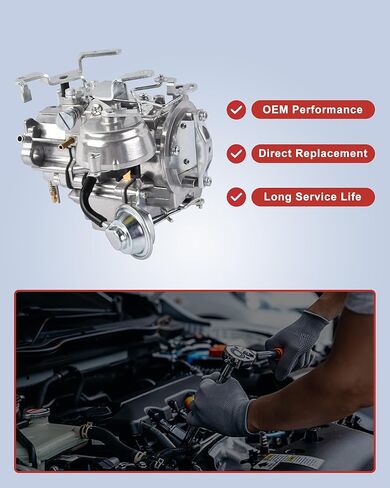 1 خنق كهربائي للمكربن ​​الأسطواني، مناسب لمحركات GMC Chevy 4.1L 250 Cu & 4.8L 292 Cu L6، الجزء # 7043014 7043017 7047314 in Kuwait