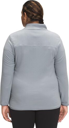 THE NORTH FACE Women's Plus TKA Glacier ¼ Zip, Mid Grey, 1X in Saudi Arabia
