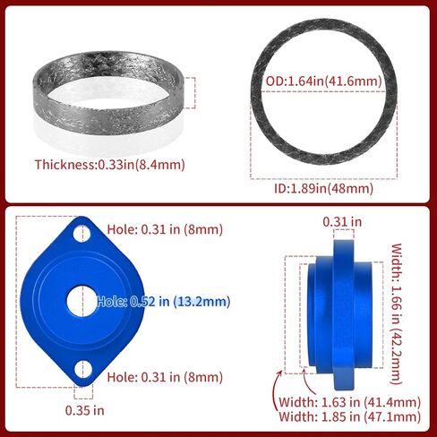 Harley Exhaust Gasket Seal Tool and Tapered Gasket - Fits 1984-2023 Models 6pcs (Blue) in Saudi Arabia