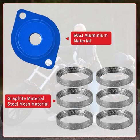 Harley Exhaust Gasket Seal Tool and Tapered Gasket - Fits 1984-2023 Models 6pcs (Blue) in Saudi Arabia
