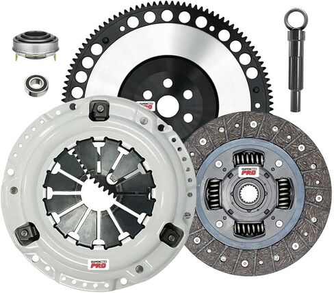 ClutchMaxPRO Heavy Duty OEM Clutch Kit with Chromoly Flywheel Compatible with 1989 1990 1991 Honda Civic 90 91 Honda CRX D15 D16 1.5L 1.6L (CP08012HDLSF-CK) in Saudi Arabia