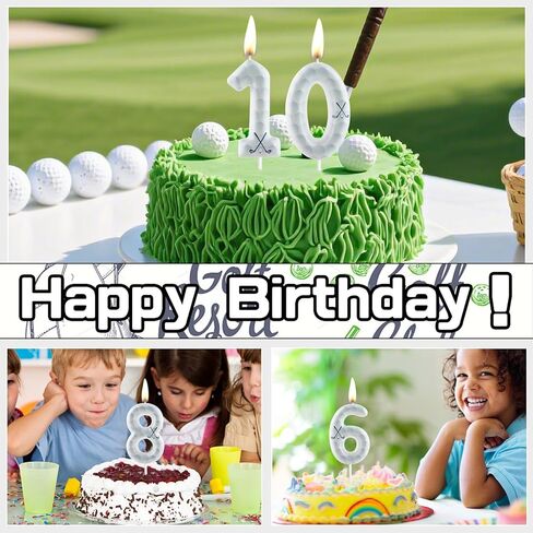 Golf Birthday Candles 12th Golf Themed Birthday Party Decorations, Funny Cake Topper Candles for Boys Girls Kids Sport-Theme Party Supplies in Saudi Arabia