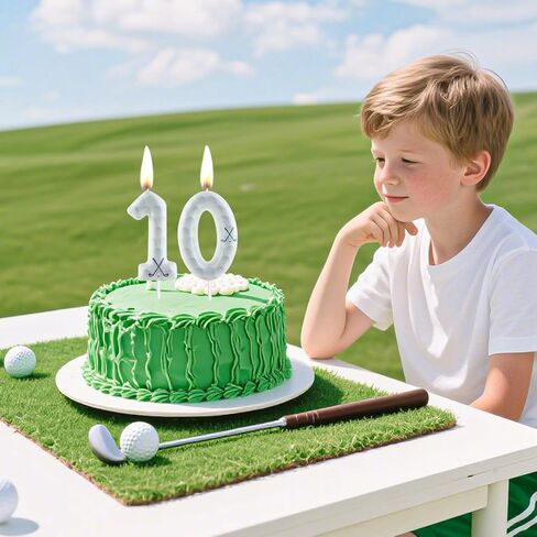 Golf Birthday Candles 12th Golf Themed Birthday Party Decorations, Funny Cake Topper Candles for Boys Girls Kids Sport-Theme Party Supplies in Saudi Arabia