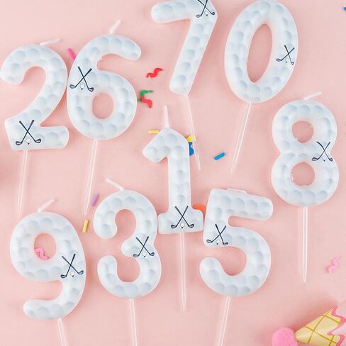 Golf Birthday Candles 12th Golf Themed Birthday Party Decorations, Funny Cake Topper Candles for Boys Girls Kids Sport-Theme Party Supplies in Saudi Arabia