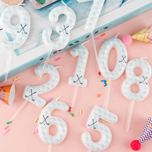 Golf Birthday Candles 12th Golf Themed Birthday Party Decorations, Funny Cake Topper Candles for Boys Girls Kids Sport-Theme Party Supplies in Saudi Arabia