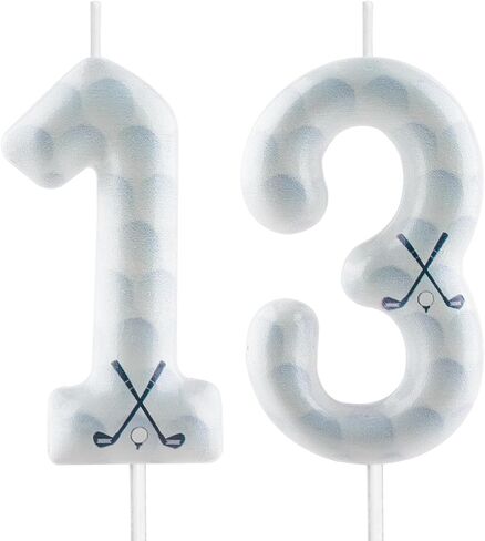 Golf Birthday Candles 12th Golf Themed Birthday Party Decorations, Funny Cake Topper Candles for Boys Girls Kids Sport-Theme Party Supplies in Saudi Arabia