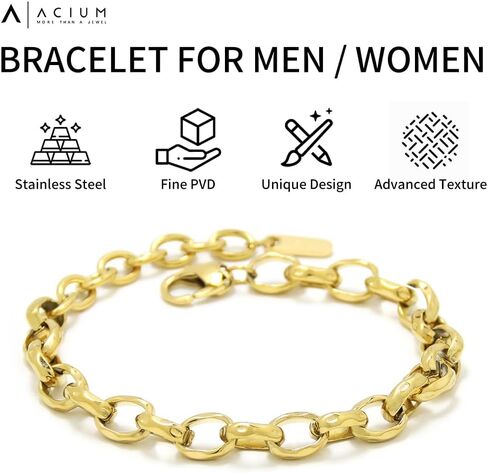 Bracelet for Men Women Stainless Steel Casual Versatile Chain Bracelet in Saudi Arabia