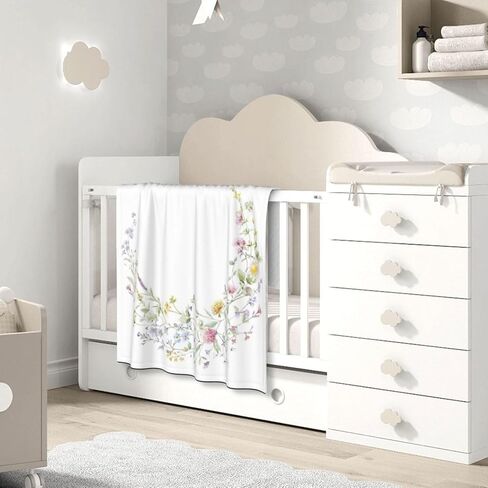 Ocean Baby Monthly Milestone Blanket for Girls, Newborn Month Blanket, Soft Flannel Photography Background Prop Blanket, Personalized Shower Gift, Ocean in Kuwait