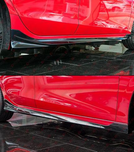 RS Modulo Style Painted JDM Full Gloss Black Side Skirt Extension Compatible for 2022 2023 Honda Civic EX LX Si Touring Sport Hatchback Sedan All Models in Saudi Arabia