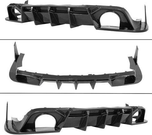 Rear Bumper Diffuser for Dodge Charger GT R/T Daytona Scat Pack Hellcat Sedan 4-Door 2015-2023 CMST Style Rear Bumper Lip Diffuser Spoiler Body Kits (Not for Widebody) (Carbon Fiber Print) in Saudi Arabia