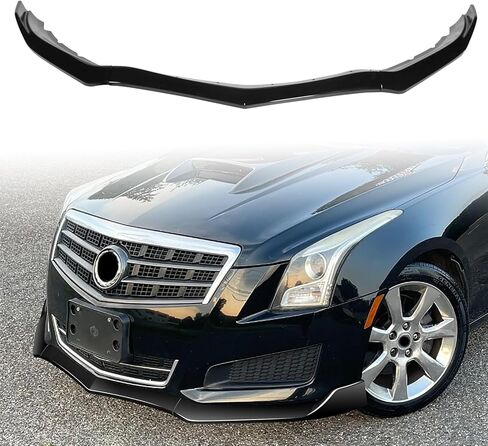 Front Bumper Lip Compatible with 2013-2014 for Cadillac ATS Sedan Base/Luxury/Performance/Premium/Premium Sport Glossy Black Front Lip in Kuwait