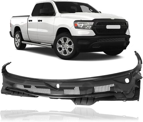Windshield Wiper Cowl Panel Grille Compatible with 2009-2018 Dodge Ram 1500 2500 3500&2019-2024 Ram 1500 Classic Replacement for 55112305AC 55112305AD 55112305AB Air Inlet Window Wiper Cowl Vent Panel in Saudi Arabia
