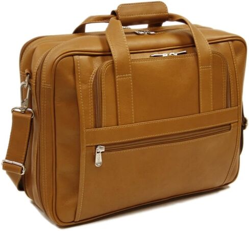 Piel Leather Large Ultra Compact Computer Bag, Saddle, One Size in Saudi Arabia