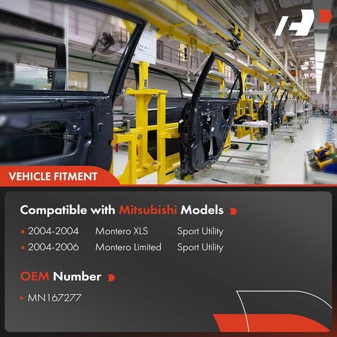 منظم نوافذ الطاقة A-Premium مع محرك متوافق مع Mitsubishi Montero XLS 2004 Montero Limited 2004-2006 V6 3.8L جانب السائق الخلفي in Kuwait