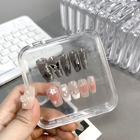 Mini Square Storage Box Portable Acrylic Transparent Container Jewelry Earring Ring Packaging Case,75mm 5PCS in Saudi Arabia