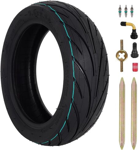 إطار صلب 9.5x2.50 - 9.5 بوصة 9.5x2.5-6.1 إطار سكوتر كهربائي بدون أنبوب لـ NIU KQi3 Pro/Max - استبدال العجلة الخلفية/الأمامية - مقاوم للثقب - الطرق الوعرة - عبوة واحدة in Kuwait