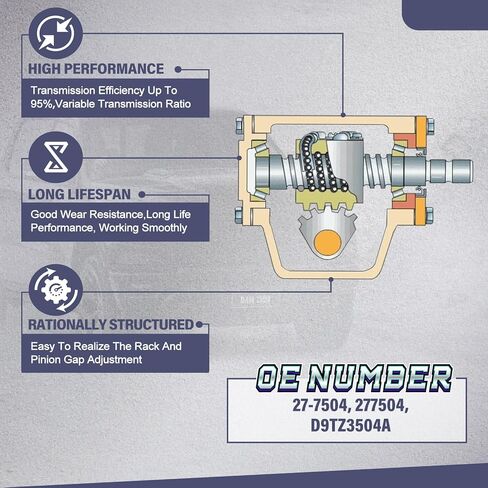 27-7504 Power Steering Gearbox Gear Box Fit for Ford F-100 F100 1968-1979, F-150 F150 1975-1979, F-250 F250 1968-1979, RWD Only, Replace OE D9TZ3504A, 27-7504, 277504 in Saudi Arabia