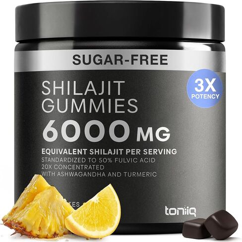 Toniiq Ultra Strength Shilajit - 18,000mg 10:1 Extract with 40% Fulvic Acid - Pure Himalayan Shilajit Supplement - Third-Party Tested - 90 Vegetarian Capsules - 1 Month Supply in Kuwait