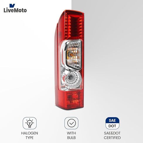 Halogen Tail Light Assembly Compatible with 2014-2022 Ram Promaster 1500 2500 3500, W/Bulbs & Harness, Rear Lamp Left Driver Side Replacement 04725947AD 04725947AC, 4725947AA, 4725947AB in Saudi Arabia