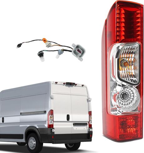 Halogen Tail Light Assembly Compatible with 2014-2022 Ram Promaster 1500 2500 3500, W/Bulbs & Harness, Rear Lamp Left Driver Side Replacement 04725947AD 04725947AC, 4725947AA, 4725947AB in Saudi Arabia