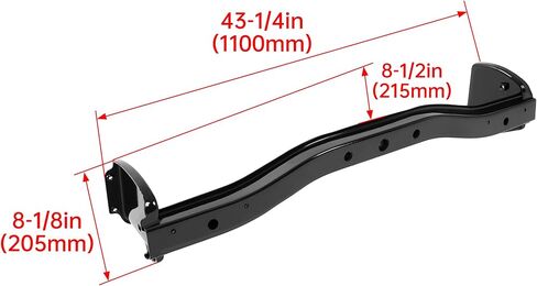 KUAFU Rear Bumper Reinforcement+Bracket Compatible with 2000-2006 Toyota Tundra 520160C010 520150C010 TO1166111, TO1162101 Bumper Bar Arm Bracket Screws Kits Steel Powder Coated Black in Saudi Arabia