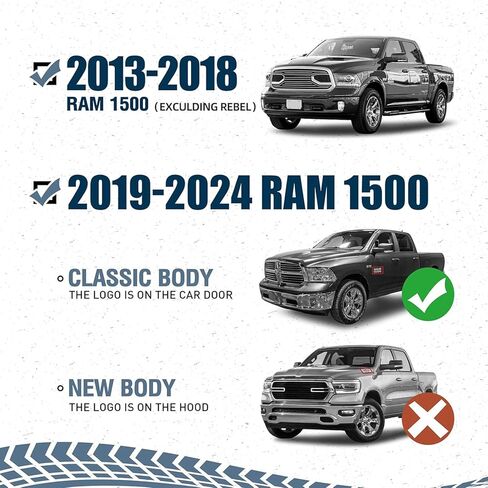 Hooke Road Ram 1500 Front Bumper Face Bar Compatible with 2013-2018 Dodge Ram 1500(Exclude Rebel) & 2019-2024 Ram 1500 Classic, Steel Full Width Bumper with LED Lights, License Plate Bracket in Saudi Arabia