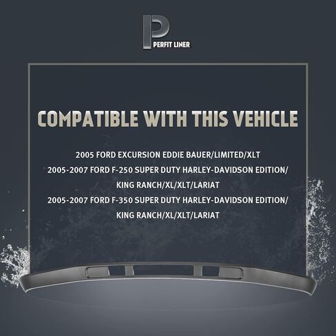 قطع غيار Perfit Liner الجديدة من المصد الأمامي السفلي باللون الرمادي الداكن المتوافقة مع 2005 2006 2007 Ford Excursion F250 F350 يناسب FO1095219 5C3Z17626AAA in Saudi Arabia