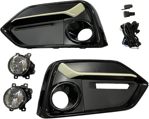 Civic Front Bumper Cover Grille Kit Compatible with 2020 2021 H-o-nda Civic Hatchback 1.5 2.0L With Fog Lights in Kuwait