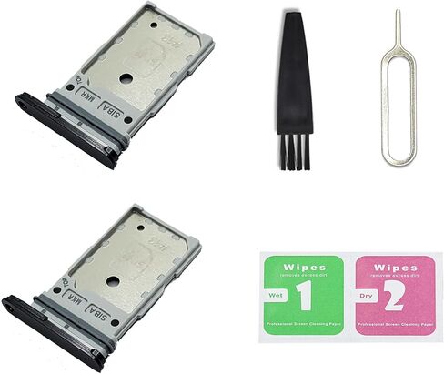 for Galaxy S24 Ultra Dual SIM Card Tray Replacement, Dual SIM Card Slot Holder Compatible with Galaxy S24 Ultra (Titanium Black) in Saudi Arabia