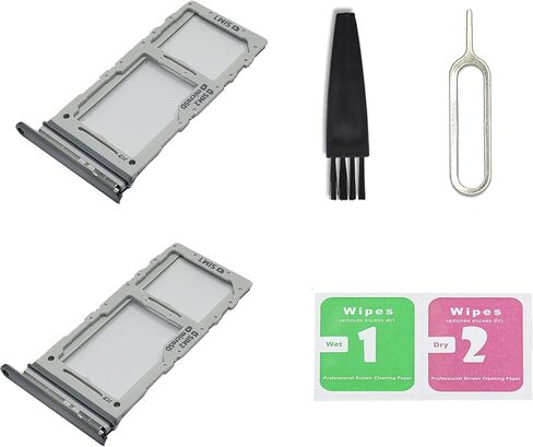 for Galaxy S24 Ultra Dual SIM Card Tray Replacement, Dual SIM Card Slot Holder Compatible with Galaxy S24 Ultra (Titanium Black) in Saudi Arabia