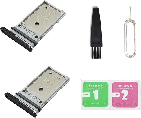 for Galaxy S24 Ultra Dual SIM Card Tray Replacement, Dual SIM Card Slot Holder Compatible with Galaxy S24 Ultra (Titanium Black) in Saudi Arabia