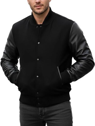 Man’s Varsity Baseball High School College Bomber Letterman Jacket in Kuwait