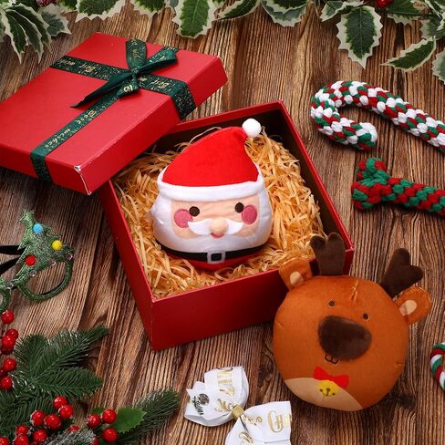 Vinsot 2 Pack Christmas Interactive Dog Toys Jumping Squeaky Dog Ball with Recording Moving Dog Chew Balls Xmas Holiday Dog Gifts for Small Medium Large Dogs to Keep Them Busy (Snowman, Moose) in Kuwait