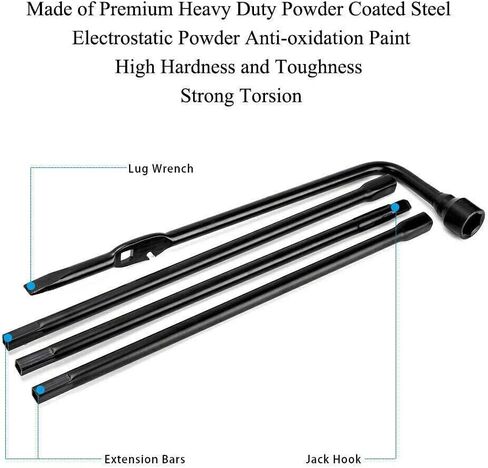 Spare Tire Tool Set Kit Fit for Chevrolet Silverado GMC Sierra 1500 2500 3500 (2000-2014), Tire Lug Wrench Extension Jack Tool Kit Set Pickup Truck with Bag in Saudi Arabia