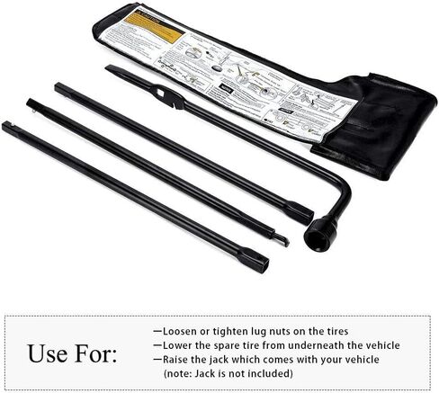 Spare Tire Tool Set Kit Fit for Chevrolet Silverado GMC Sierra 1500 2500 3500 (2000-2014), Tire Lug Wrench Extension Jack Tool Kit Set Pickup Truck with Bag in Saudi Arabia