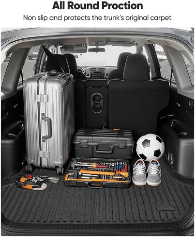 Floor Mats Cargo Liner for Toyota RAV4 2012-2006 (5 Seats Only) All Weather Carpet for RAV-4 2006 2007 2008 2009 2010 2011 2012 TPE Rubber Car Mats & Trunk Mat Accessories Full Set in Kuwait