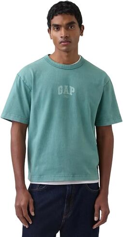 GAP Men's Heavyweight Cropped Logo Tee in Saudi Arabia
