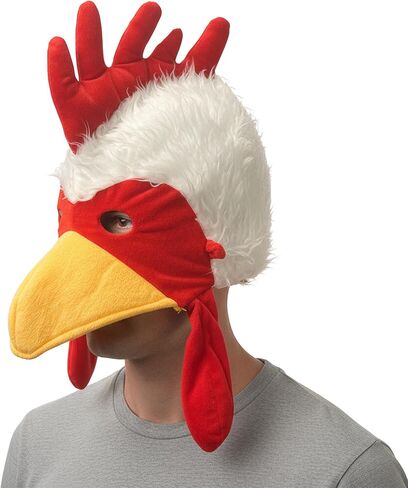 Rooster Hat | Funny Rooster Head Hat | Roosters Costume Hats | Plush Roosters Hats | Chicken Head Costume | Chicken Costume Accessories | Chicken Cap | Multicolor | 17.5" | Adult | Elastic Fit in Kuwait