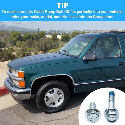Water Pump Mounting Hardware Kit 902-804 for GMC & Chevrolet 1996-2014 Series,Water Pump Bolt Kit Compatible with Select Models in Saudi Arabia