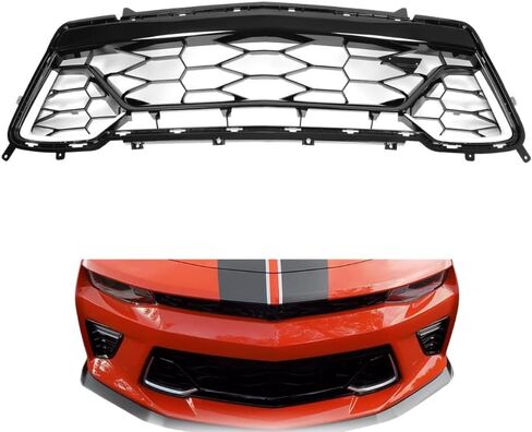 Black Plastic(ABS) Lower Grille Front Bumper Grill Assembly Mesh Honeycomb Fit For Chevrolet Camaro SS 2016 2017 2018 Heat Corrosion Impact Resistant Waterproof in Kuwait