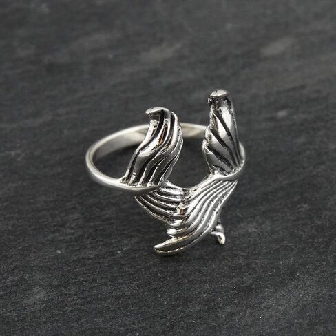 FashionJunkie4Life Sterling Silver Mermaid Tails Wrap Style Ring, Sizes 6-10 in Saudi Arabia