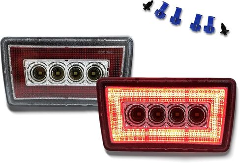 Mounting Bracket Full LED Rear Bumper Reflector Rear Fog Third Brake Light Compatible With Subaru Impreza WRX/STI, Crosstrek, Function As Tail/Brake Lamp, Backup Reverse Light (Red) in Saudi Arabia