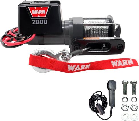 WARN 92000 Vehicle Mounted 2000 Series 12V DC Electric Utility Winch with Steel Cable: 1 Ton (2,000 lb) Pulling Capacity in Saudi Arabia