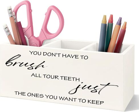 Dental Hygienist Assistant Gifts Tooth Pen Pencil Holder for Women, Dental Office Gifts,Dentist Hygienist Wooden Organizer for Home Office Desk Table-(Pink) in Kuwait