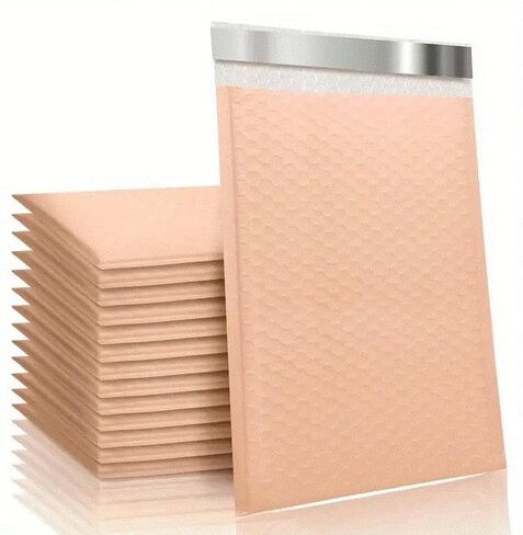 ProLine #0 6x10 inches Extra Wide Peach Poly Bubble Mailers Padded Envelopes Shipping Bags (25) in Saudi Arabia