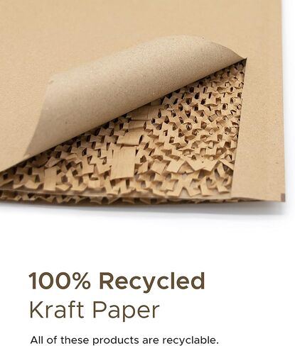 بريد مبطن على شكل قرص العسل من كرافت، 7.2 × 9.6 بوصة، مغلفات سميكة للشحن والتعبئة، ورق ممتاز معاد تدويره، جزء علوي ذاتي الغلق مقاوم للتلاعب، 10 عبوات (7.2 × 9.6 بوصة) in Kuwait
